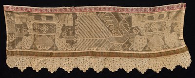 Border with Peacock Motiv, 1700-1800-tallet. av Unbekannt