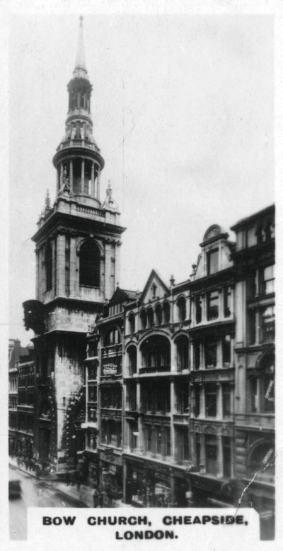 Bow Church, Cheapside, London, ca 1920-tallet av Unbekannt