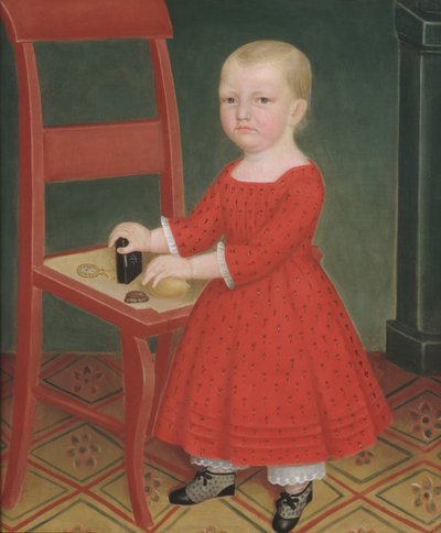 Gutt med blondt hår, ca. 1840-50. av Unbekannt