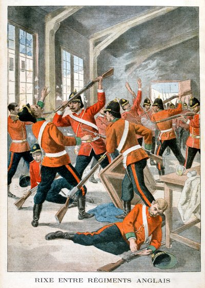 Bråk mellom britiske hærregimenter, 1901 av Unbekannt