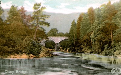 Bridge of Cluny, nær Pitlochry, Perthshire, Skottland, tidlig på 1900-tallet av Unbekannt