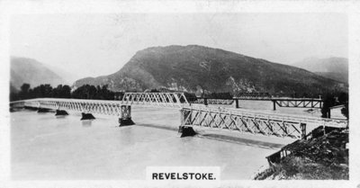 Bro over Columbia River, Revelstoke, British Columbia, Canada, c1920-tallet av Unbekannt