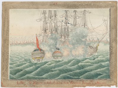 Brig Mercury kjempet mot to tyrkiske skip 14. mai 1829, 1829 av Unbekannt