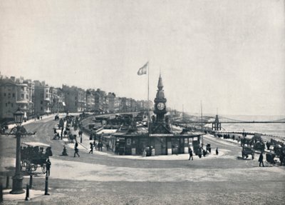 Brighton - Inngang til akvariet, viser kjedebryggen, 1895 av Unbekannt