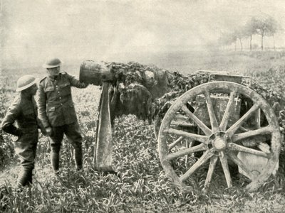 Britisk dummypistol i felt for å tiltrekke tyskernes brann, 1919. av Unbekannt