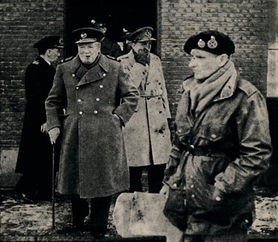 Britisk statsminister besøker vestfronten, 1944, 1945. av Unbekannt