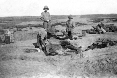British Army C Company Cooking, Mesopotamia, WWI, 1918 av Unbekannt