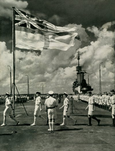 Britiske sjømenn på dekket av et hangarskip, andre verdenskrig, c1943. av Unbekannt