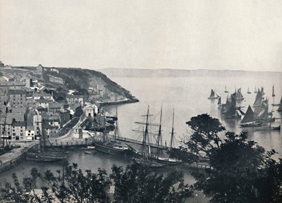 Brixham - The Lower Town, viser fiskeflåten, 1895 av Unbekannt