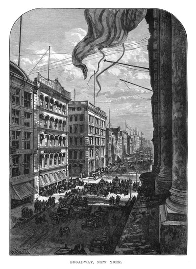 Broadway, New York, 1800-tallet av Unbekannt