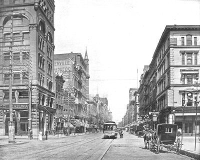 Broadway, nord fra Chestnut Street, St. Louis, Missouri, USA, c1900. av Unbekannt