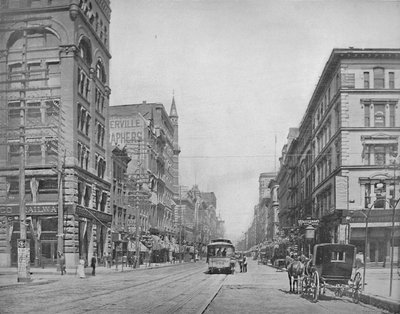 Broadway, nord fra Chestnut Street, St. Louis, c1897. av Unbekannt