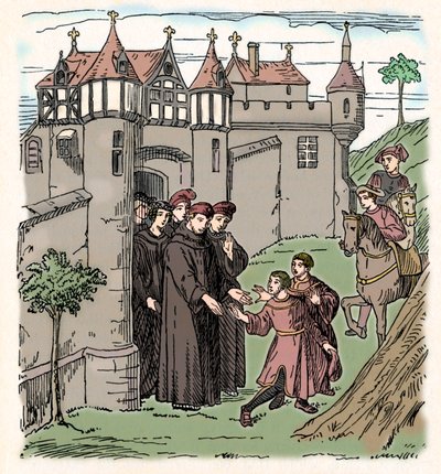 Brødrene Polo dro fra Konstantinopel med Marco for Kina c1300, 1912 av Unbekannt