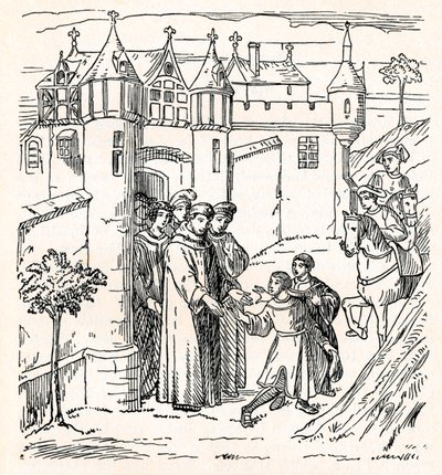 Brødrene Polo dro fra Konstantinopel med Marco for Kina c1300, 1912 av Unbekannt