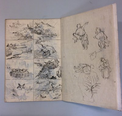 Pensel- og blekktegninger etter liv og malerier, 1895. av Unbekannt