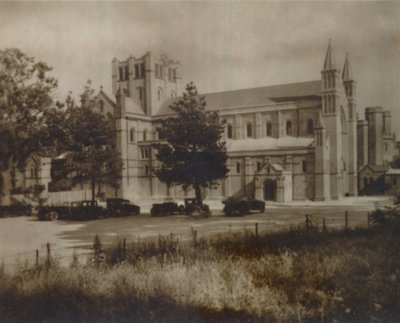 Buckfast Abbey Church, North View, sent på 1800- og begynnelsen av 1900-tallet av Unbekannt