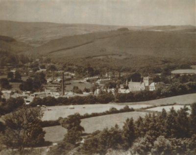 Buckfast Abbey og Dartmoor, sent på 1800- og begynnelsen av 1900-tallet av Unbekannt