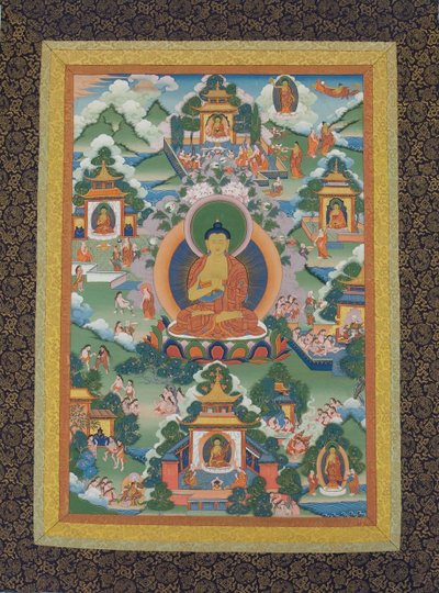 Buddha sitter på en Lotus-sokkel, 1800-tallet. av Unbekannt