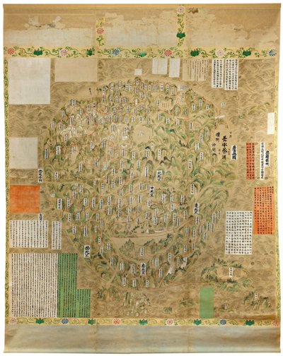 Buddhistisk kart over verden, tidlig på 1700-tallet. av Unbekannt