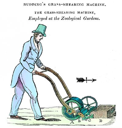 Buddings gressklippemaskin, c1832 av Unbekannt
