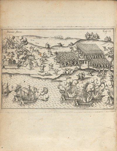 Buenos Aires Fra Vera historia... av Ulrich Schmidel, 1599 av Unbekannt