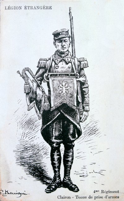 Bugler, 4. regiment av den franske fremmedlegionen, 1900-tallet av Unbekannt