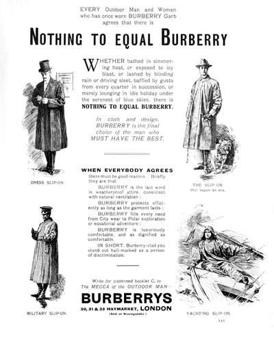 Burberrys, 1909 av Unbekannt