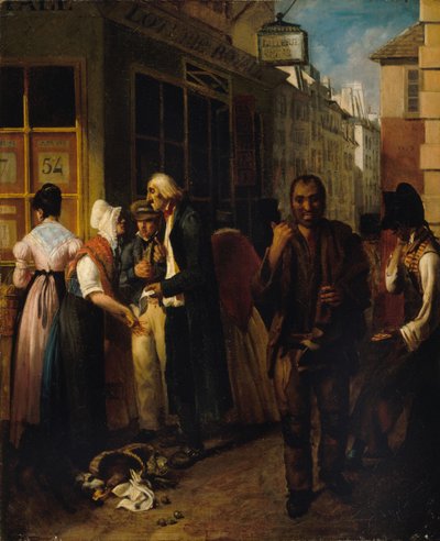 Kongelig lotterikontor under restaureringen, 1820. av Unbekannt