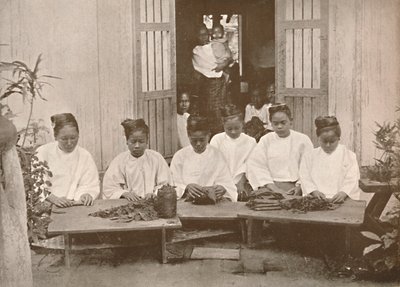 Burmesiske sigarprodusenter, 1900. av Unbekannt