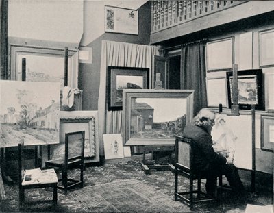 C. Cazin i sitt studio, c1897 av Unbekannt