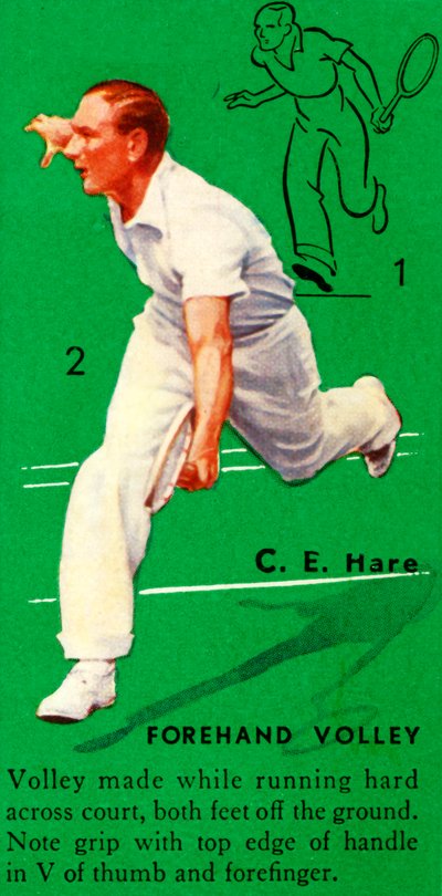 C. E. Hare - Forehand Volley, c1935. av Unbekannt