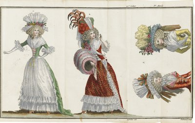 Cabinet des Modes, eller New Fashions, 1786-1788 av Unbekannt