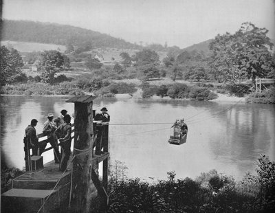 Cable Ferry, nær La Colle, Penn, c1897. av Unbekannt