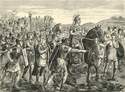Caesar Crossing the Rubicon, 1890. av Unbekannt