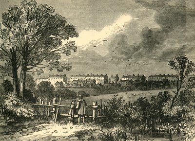 Camden Town, fra Hampstead Road, Marylebone, 1780, c1876. av Unbekannt