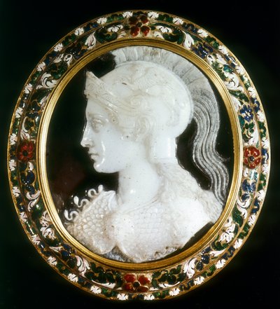 Cameo av Minerva, romersk visdomsgudinne av Unbekannt