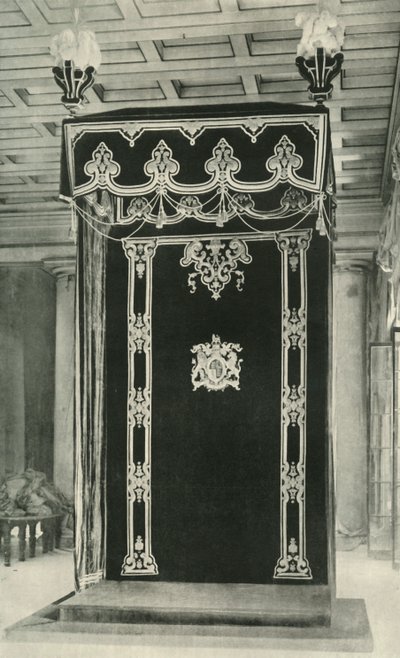 Baldakin i tronsalen, regjeringshuset, 1925. av Unbekannt