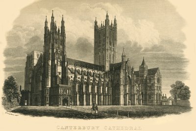 Canterbury Cathedral, tidlig på midten av 1800-tallet. av Unbekannt