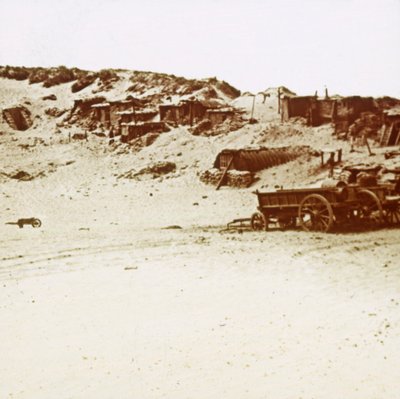 Kantonment i sanddynene, Koksijde, Flandern, Belgia, c1914-c1918 av Unbekannt