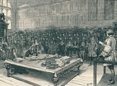 Kaptein Kidd foran baren i Underhuset, 1700 1905 av Unbekannt