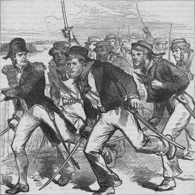 Kaptein Money Leading the Blue-Jackets, c1880 av Unbekannt