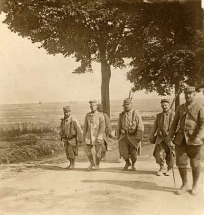 Fanget tysk skarpretter, Champagne, Nord-Frankrike, c1914-c1918 av Unbekannt