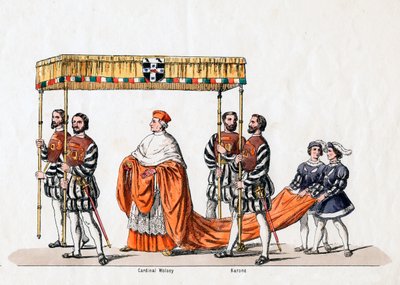 Kardinal Wolsey, kostymedesign for Shakespeares skuespill, Henry VIII, 1800-tallet av Unbekannt