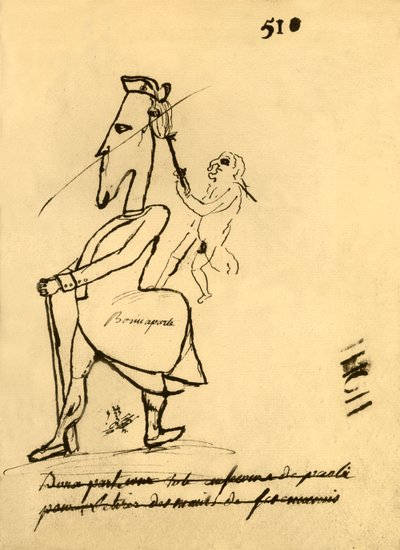 Karikatur av Napoleon, 1779, 1921. av Unbekannt