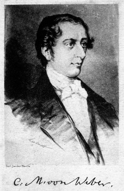 Carl Maria von Weber 1786-1826, tysk komponist, 1900-tallet av Unbekannt
