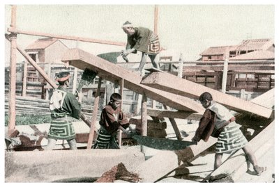 Snekkere på jobb, Japan, 1904 av Unbekannt