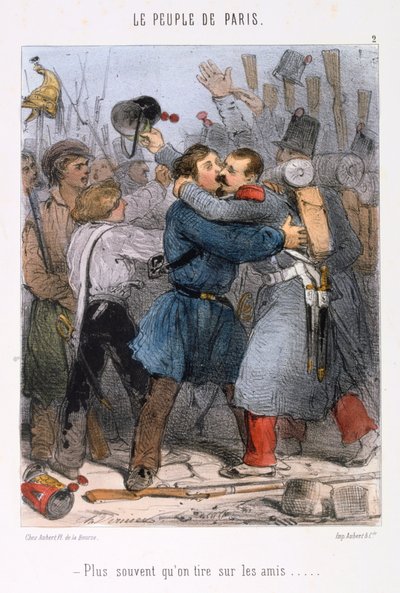 Tegneserie om Paris-kommunen, 1870-tallet. av Unbekannt