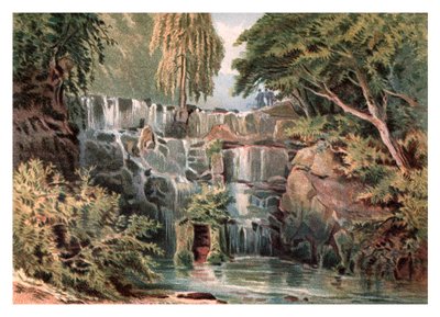Wasserfall in Virginia Water, 1880 von Unbekannt