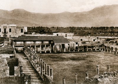 Glagiatorens brakker, Pompeii, Italia, ca 1900-tallet av Unbekannt