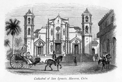 San Ignacio-katedralen, Havana, Cuba, 1800-tallet av Unbekannt